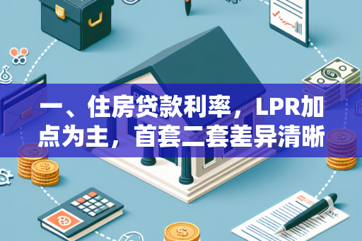 一、住房贷款利率,LPR加点为主,首套二套差异清晰