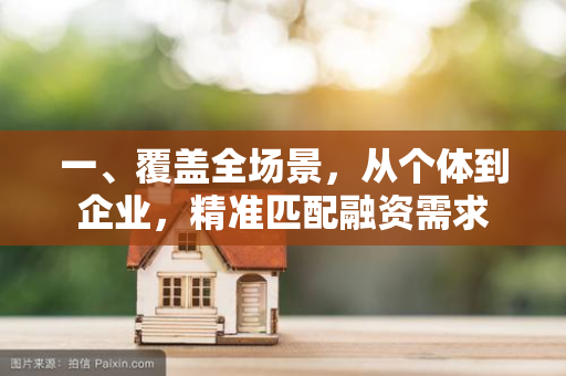 一、覆盖全场景,从个体到企业,精准匹配融资需求