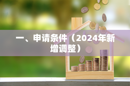 一、申请条件(2024年新增调整)