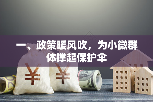 一、政策暖风吹,为小微群体撑起保护伞