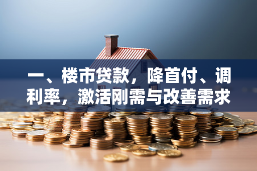 一、楼市贷款,降首付、调利率,激活刚需与改善需求
