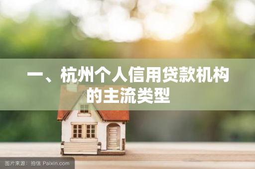 一、杭州个人信用贷款机构的主流类型