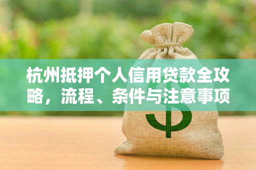 杭州抵押个人信用贷款全攻略,流程、条件与注意事项解析