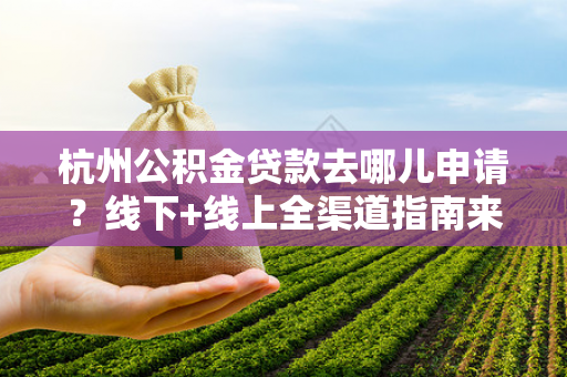 杭州公积金贷款去哪儿申请?线下+线上全渠道指南来了!
