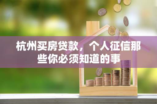 杭州买房贷款,个人征信那些你必须知道的事 杭州买房贷款,个人征信那些你必须知道的事