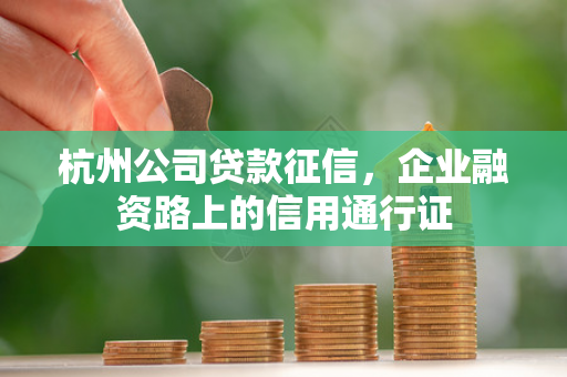 杭州公司贷款征信,企业融资路上的信用通行证 杭州公司贷款征信,企业融资路上的信用通行证