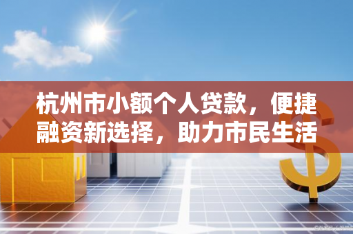 杭州市小额个人贷款,便捷融资新选择,助力市民生活与创业