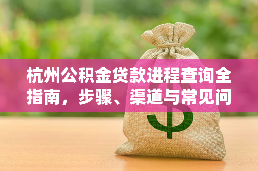 杭州公积金贷款进程查询全指南,步骤、渠道与常见问题解答