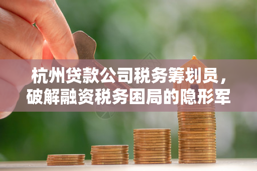 杭州贷款公司税务筹划员,破解融资税务困局的隐形军师 杭州贷款公司税务筹划员,破解融资税务困局的隐形军师