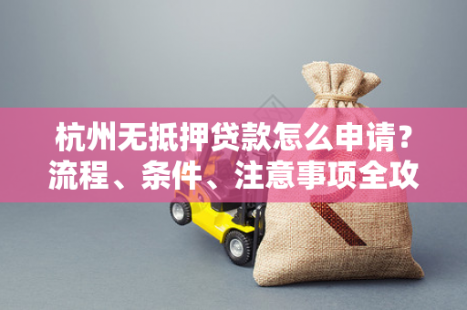杭州无抵押贷款怎么申请?流程、条件、注意事项全攻略