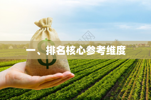 一、排名核心参考维度