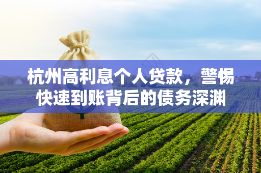 杭州高利息个人贷款,警惕快速到账背后的债务深渊 杭州高利息个人贷款,警惕快速到账背后的债务深渊