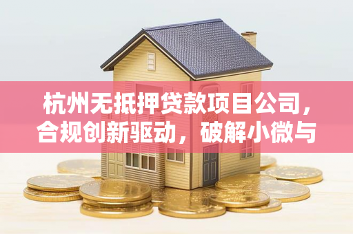 杭州无抵押贷款项目公司,合规创新驱动,破解小微与个人融资难题
