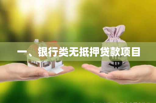 一、银行类无抵押贷款项目