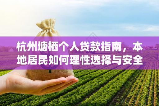 杭州塘栖个人贷款指南,本地居民如何理性选择与安全借贷
