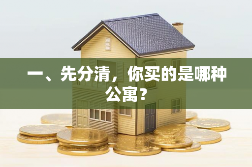 一、先分清,你买的是哪种公寓?