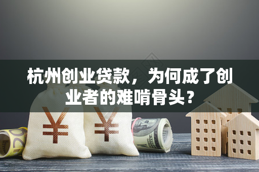 杭州创业贷款,为何成了创业者的难啃骨头? 杭州创业贷款,为何成了创业者的难啃骨头?