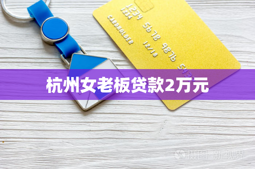 杭州女老板贷款2万元