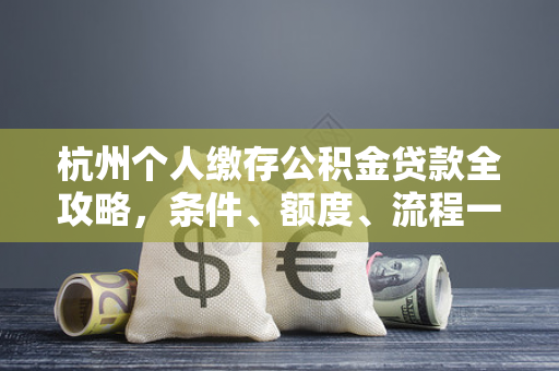 杭州个人缴存公积金贷款全攻略,条件、额度、流程一文读懂 杭州个人缴存公积金贷款全攻略,条件、额度、流程一文读懂