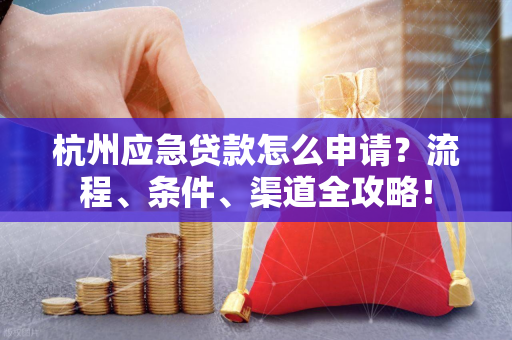 杭州应急贷款怎么申请?流程、条件、渠道全攻略!
