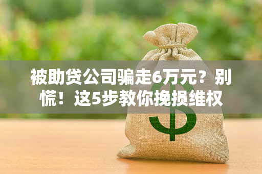 被助贷公司骗走6万元?别慌!这5步教你挽损维权