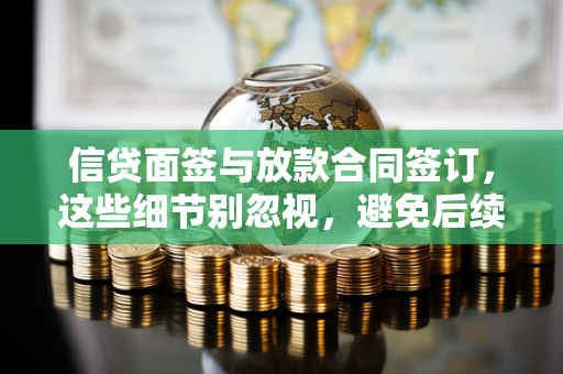 信贷面签与放款合同签订,这些细节别忽视,避免后续麻烦