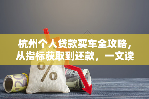 杭州个人贷款买车全攻略,从指标获取到还款,一文读懂所有细节