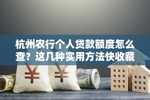 杭州农行个人贷款额度怎么查？这几种实用方法快收藏！
