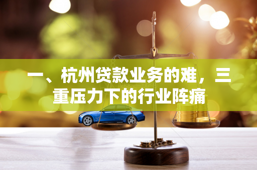 一、杭州贷款业务的难,三重压力下的行业阵痛 一、杭州贷款业务的难,三重压力下的行业阵痛