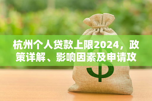杭州个人贷款上限2024,政策详解、影响因素及申请攻略