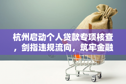 杭州启动个人贷款专项核查,剑指违规流向,筑牢金融安全防线