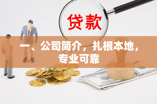 一、公司简介,扎根本地,专业可靠