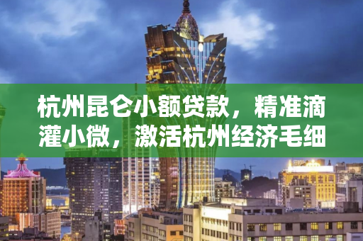 杭州昆仑小额贷款,精准滴灌小微,激活杭州经济毛细血管