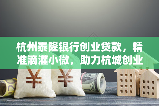 杭州泰隆银行创业贷款,精准滴灌小微,助力杭城创业梦想起航