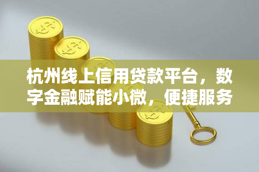 杭州线上信用贷款平台,数字金融赋能小微,便捷服务点亮民生
