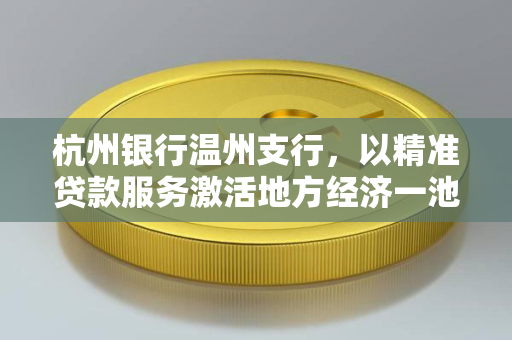 杭州银行温州支行,以精准贷款服务激活地方经济一池春水