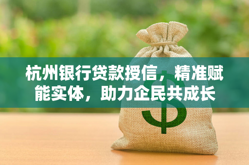 杭州银行贷款授信,精准赋能实体,助力企民共成长