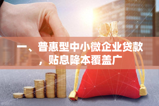 一、普惠型中小微企业贷款,贴息降本覆盖广