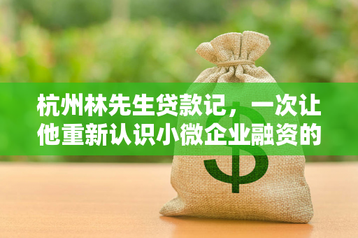 杭州林先生贷款记,一次让他重新认识小微企业融资的经历