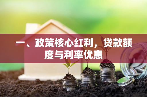 一、政策核心红利,贷款额度与利率优惠