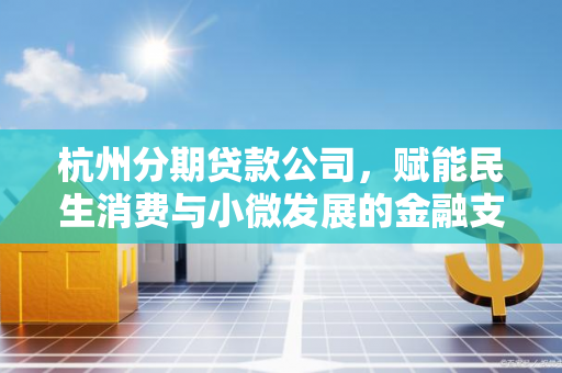 杭州分期贷款公司,赋能民生消费与小微发展的金融支点