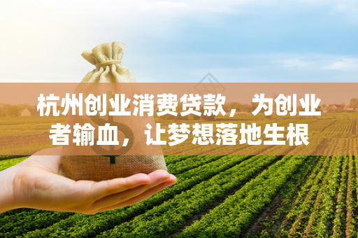 杭州创业消费贷款,为创业者输血,让梦想落地生根 杭州创业消费贷款,为创业者输血,让梦想落地生根