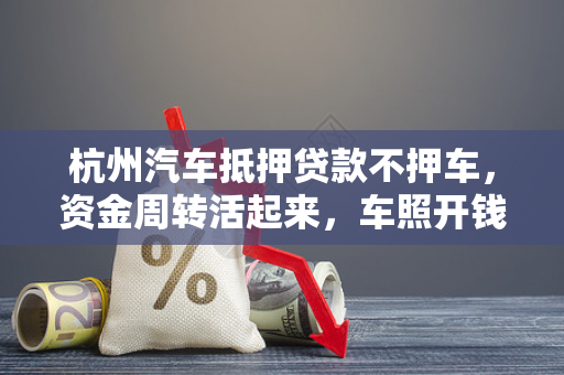 杭州汽车抵押贷款不押车,资金周转活起来,车照开钱到手!