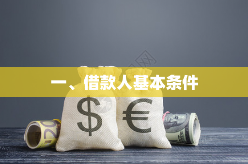 一、借款人基本条件 一、借款人基本条件