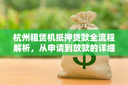 杭州租赁机抵押贷款全流程解析,从申请到放款的详细指南