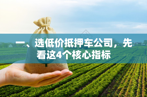 一、选低价抵押车公司,先看这4个核心指标 一、选低价抵押车公司,先看这4个核心指标