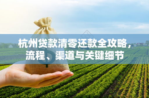 杭州贷款清零还款全攻略,流程、渠道与关键细节