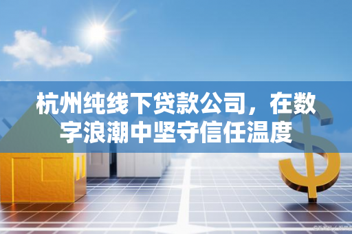 杭州纯线下贷款公司,在数字浪潮中坚守信任温度
