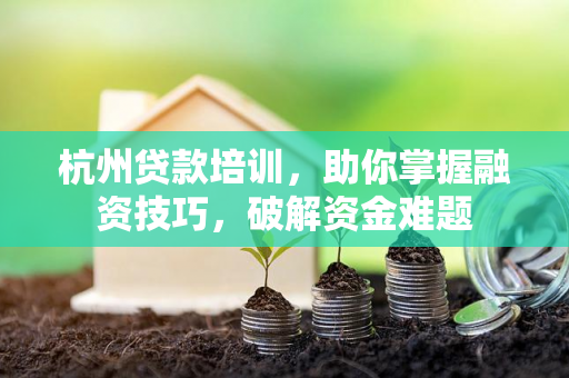 杭州贷款培训,助你掌握融资技巧,破解资金难题 杭州贷款培训,助你掌握融资技巧,破解资金难题