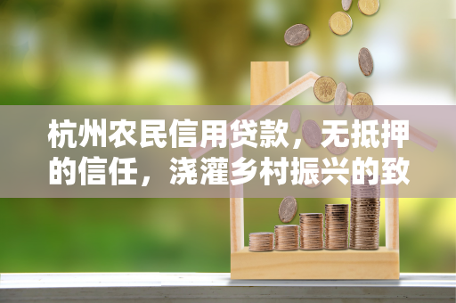 杭州农民信用贷款,无抵押的信任,浇灌乡村振兴的致富花